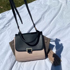 Dusty pink and black crossbody